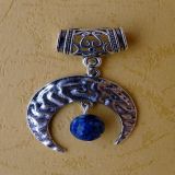 Lapis Lazuli Faceted and Half Moon, Pendant